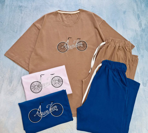 ست تیشرت شلوار لانگ دوچرخه🚲 002