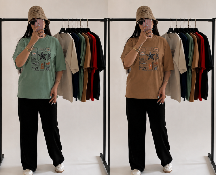 تیشرت قواره دار 0091